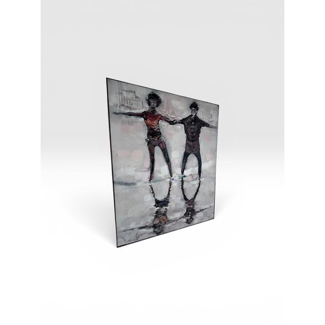Original 1962 Max Gunther “Pas-De-Deux” Oil Painting – Rome, Italy For Sale In West Palm - Image 6 of 12