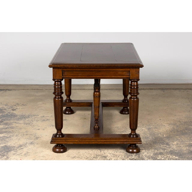 Late 19th Century French Henri II Revival Walnut Library Table For Sale - Image 10 of 18