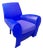 Richard III Armchair in Blue Polyurethane by Philippe Starck for Baleri Italia, 1985 For Sale