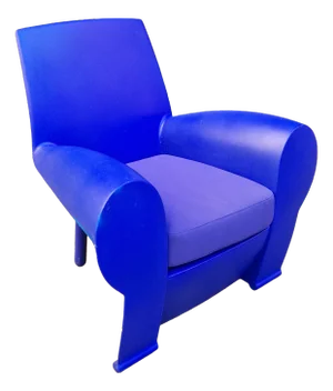 Richard III Armchair in Blue Polyurethane by Philippe Starck for Baleri Italia, 1985