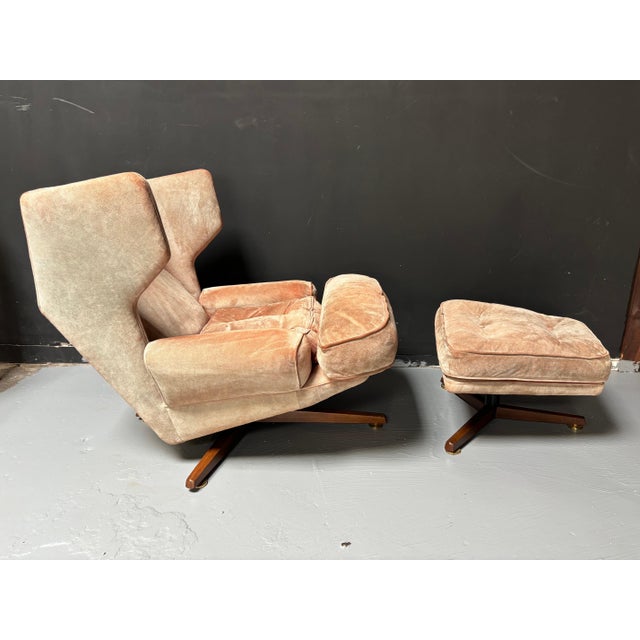 Edward Wormley for Dunbar Lounge Chair and Ottoman model 6142 For Sale - Image 11 of 12