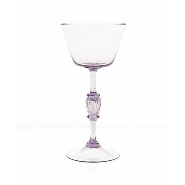 Cyclamen Murano Wine Glass from Cenedese, 1950s, Set of 12 For Sale - Image 18 of 18