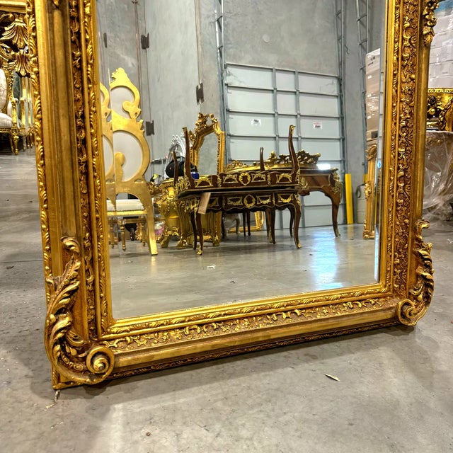 Gold Birds Floor Mirror – 5 Ft Tall French Style For Sale - Image 10 of 10