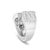 2020s 14K White Gold 2.0 Cttw Diamond Channel Set Bypass Ring, Size 7 For Sale - Image 5 of 6