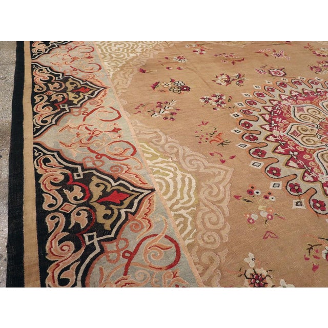 1900 - 1909 Galerie Shabab Collection Early 20th Century French Aubusson Flatweave Rug For Sale - Image 5 of 10