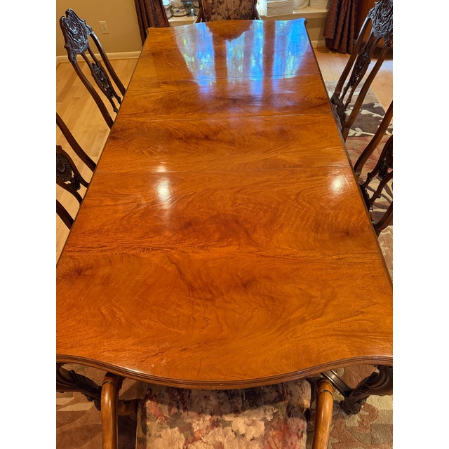 Vintage Solid Philippine Narra Wood Dining Room Table and 6 Chairs For Sale - Image 4 of 14
