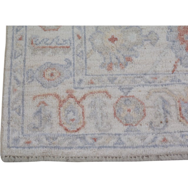 Turkish Turkish Oushak Hand Knotted Wool Rug, 4'x6' For Sale - Image 3 of 4