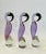 Modern Set of Three Vintage Lavendar Glass Flamingos in Murano Style For Sale - Image 3 of 12