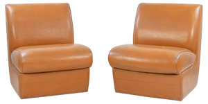Set of Vintage Vinyl Leather Armchairs, 1980s