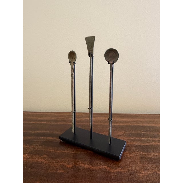 15th Century & Earlier Collection of Three Ancient Roman Bronze Medical Instruments on Custom Museum Mounts For Sale - Image 5 of 9