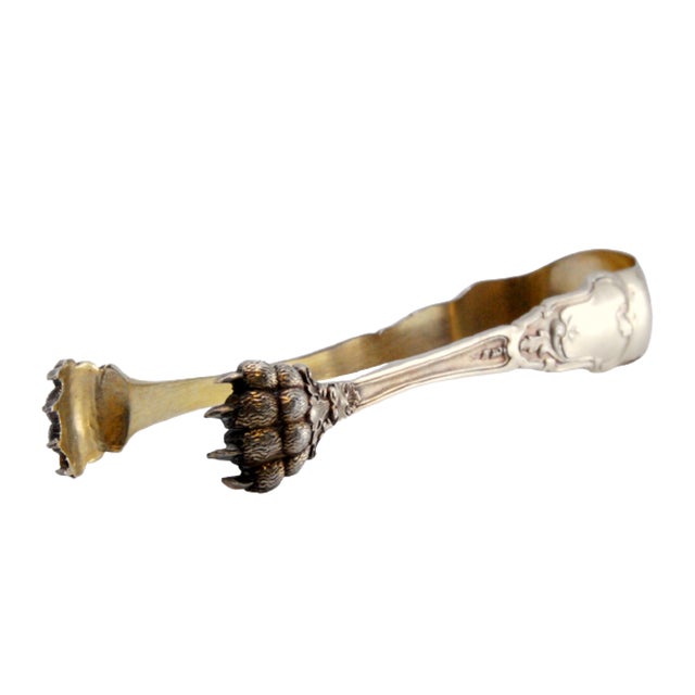 Silver Claw-Shaped Ice Tongs For Sale - Image 9 of 9