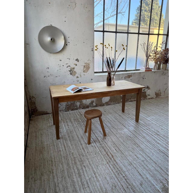 Pine and Oak Farmhouse Table, 1950s For Sale - Image 17 of 18