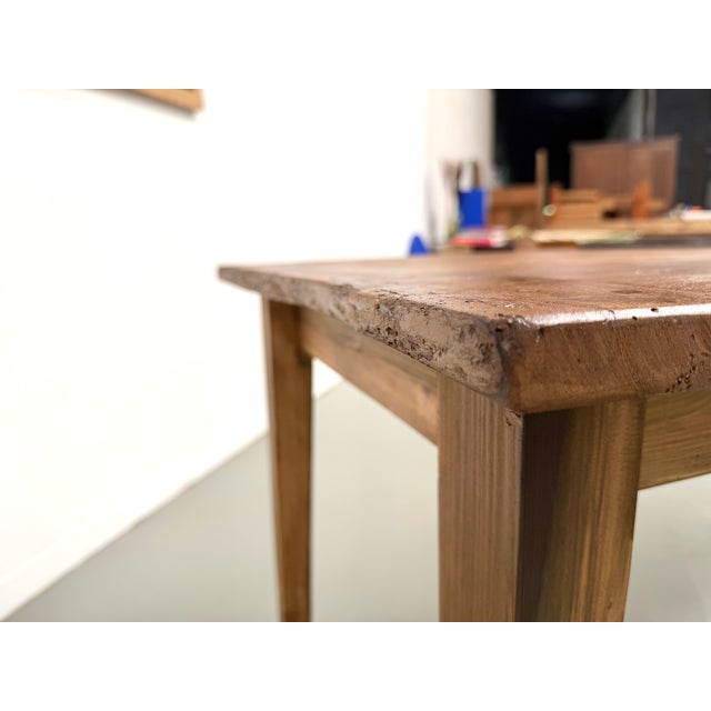 Farmhouse Table in Walnut with Tapered Legs, 1950s For Sale - Image 4 of 18