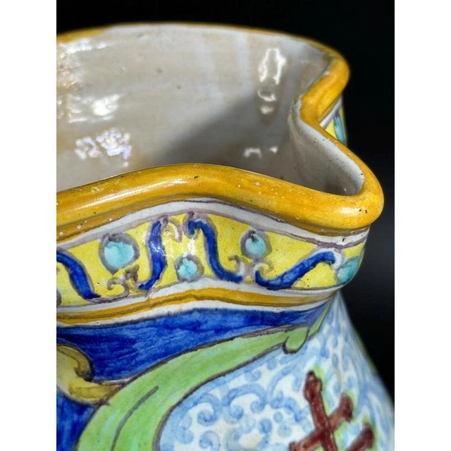 Antique Spanish Ceramic Jug from Talavera, 19th Century For Sale - Image 5 of 11