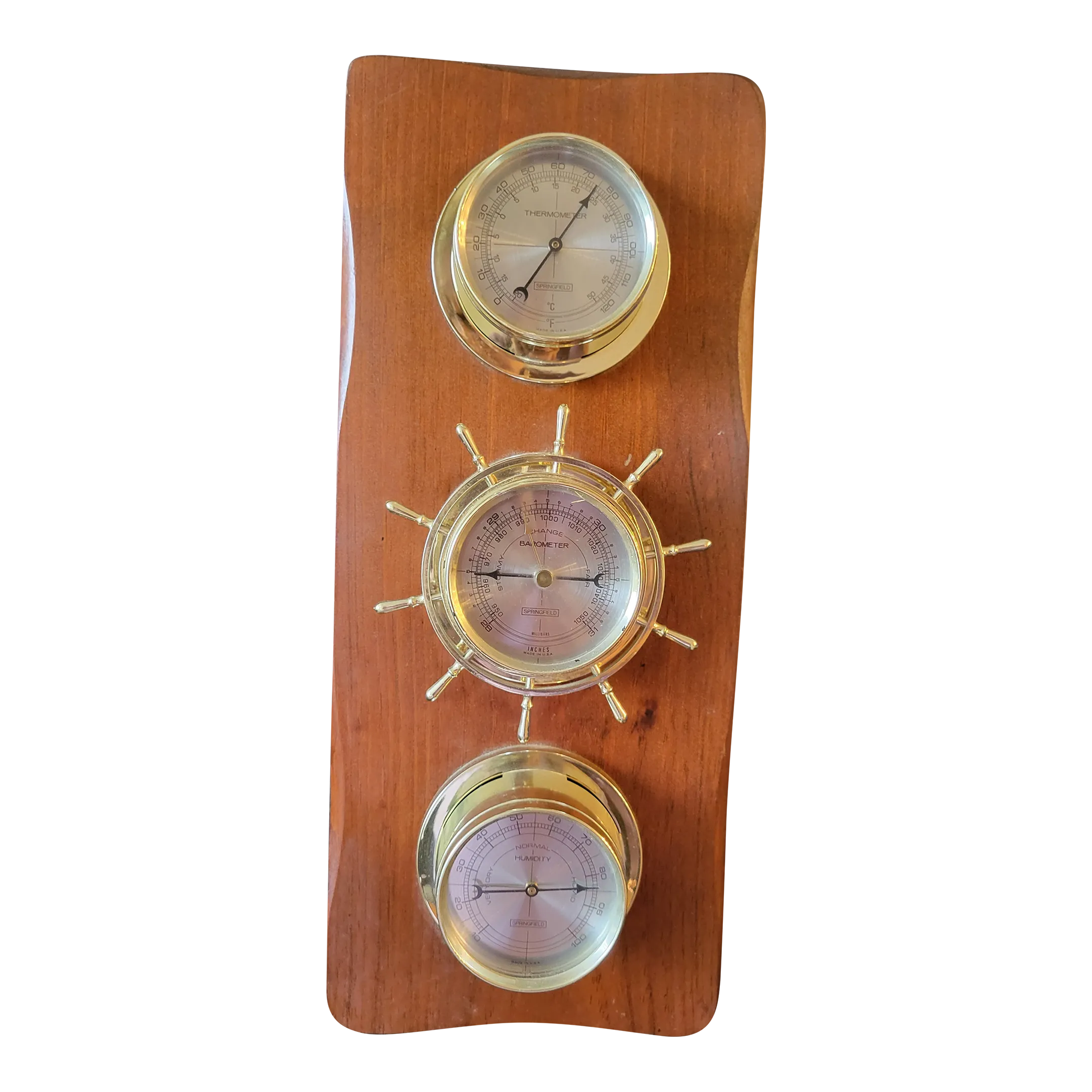 Springfield Weather Station With 3 Gauges | Chairish