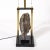 Mid-Century Rectilinear Black Lacquer & Brass Pyrite Specimen Table Lamp For Sale - Image 11 of 11