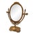 Vintage French Brass Vanity Table Mirror For Sale