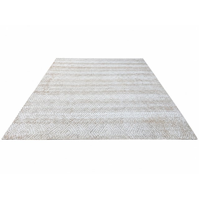 Rh Talsari Silk & Wool Rug – 12' × 15' Wheat | Hand-Knotted Silk & Wool | 100 Tibetan Knots Per Square Inch | Made in Nepal For Sale - Image 17 of 18