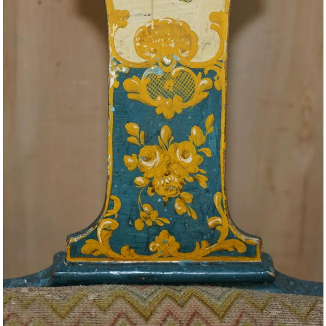 Wood Antique Regency Chairs & Matching Table from Glenalmond Estate, Scotland, 1810, Set of 3 For Sale - Image 7 of 18