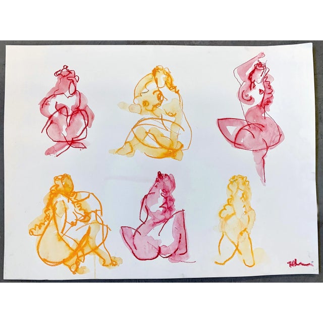 Contemporary Cody Sketches Abstract Figurative Sketch For Sale - Image 3 of 4