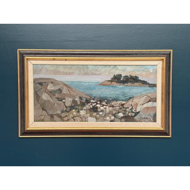 Bertil Wahlberg, Coast, 1960s, Oil on Canvas, Framed For Sale - Image 6 of 16
