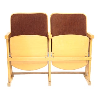 Mid-Century Cinema Bench from Ton, 1970s For Sale