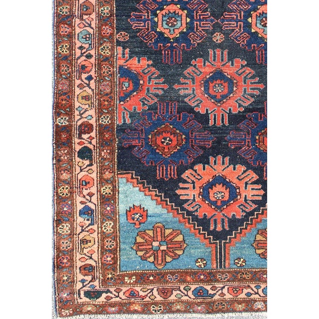 Tribal Antique Persian Malayer Carpet With Sub-Geometric Floral Design 3'3"x6'2" For Sale - Image 3 of 7