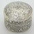 Metal Vintage Italian Handmade Round Silver 800 Floral Embossed Pill Snuff Box, 1980s For Sale - Image 7 of 13