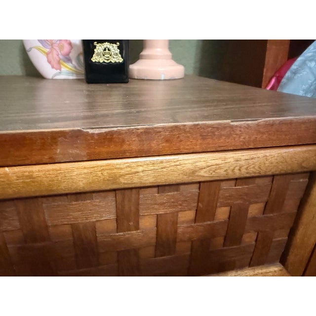 Wood Vintage Mid-Century Modern Lane "Perception" Walnut 3-Drawer Dresser / Chest For Sale - Image 7 of 8