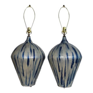 Substantial Mid 20th Century Laural Lamp Influence Lamps - A Pair For Sale