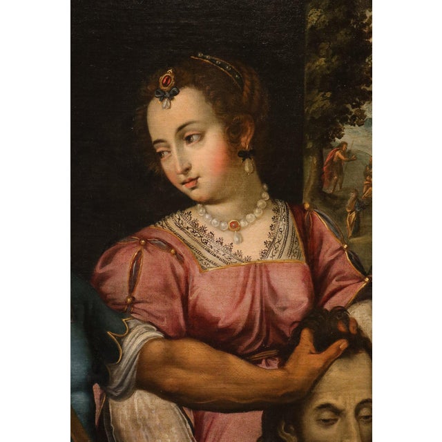 16th Century Bernardino Campi, Salome with the Head of Battista Campi, 1580, Oil on Canvas For Sale - Image 5 of 15