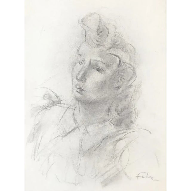 Henri Fehr, En surprise, 1930, Pencil on Paper For Sale - Image 6 of 6