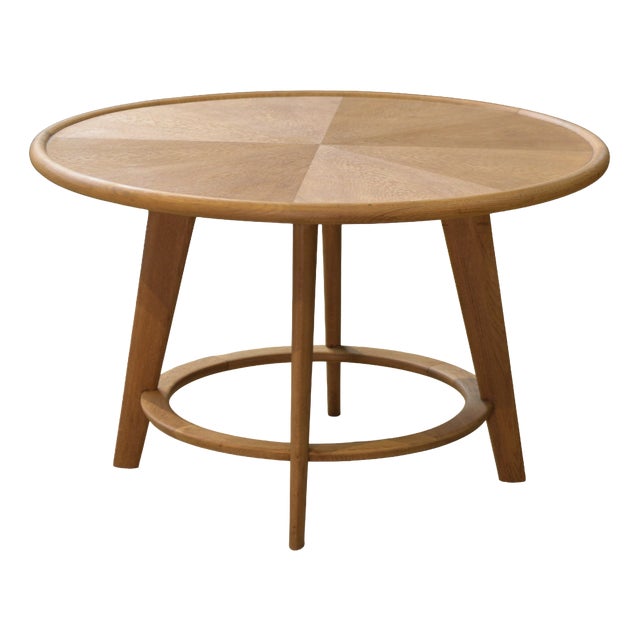 Vintage Oak Side Table with Tapered Legs by Louis Majorelle, 1930s For Sale