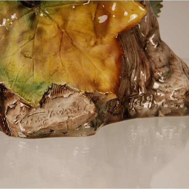 Art Deco Ceramic Parrot Italian Sculpture Majolica Bird Hand Crafted Macaw Parrot For Sale - Image 10 of 12