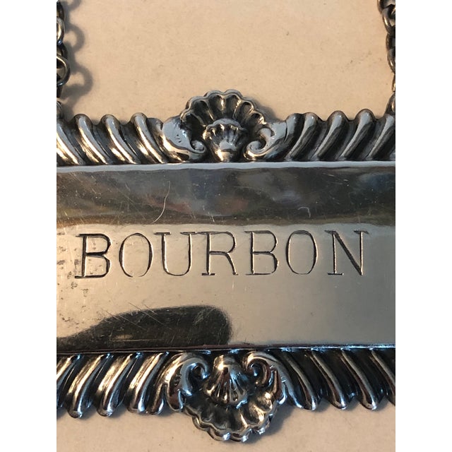 1950s English Vodka and Bourbon Decanter Tags - a Pair For Sale - Image 10 of 12