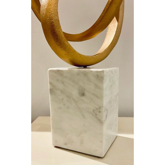 John Richard Abstract Modern Brass Intertwined Sculpture For Sale - Image 4 of 4