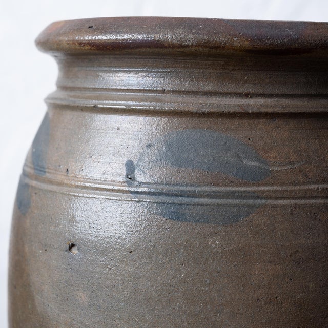 Virginia Stoneware Blue Slip Crock For Sale In Savannah - Image 6 of 9