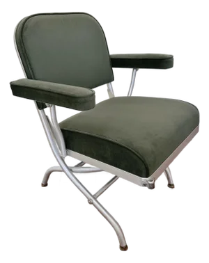 1930s Warren MacArthur Tubular Aluminum Folding Chair