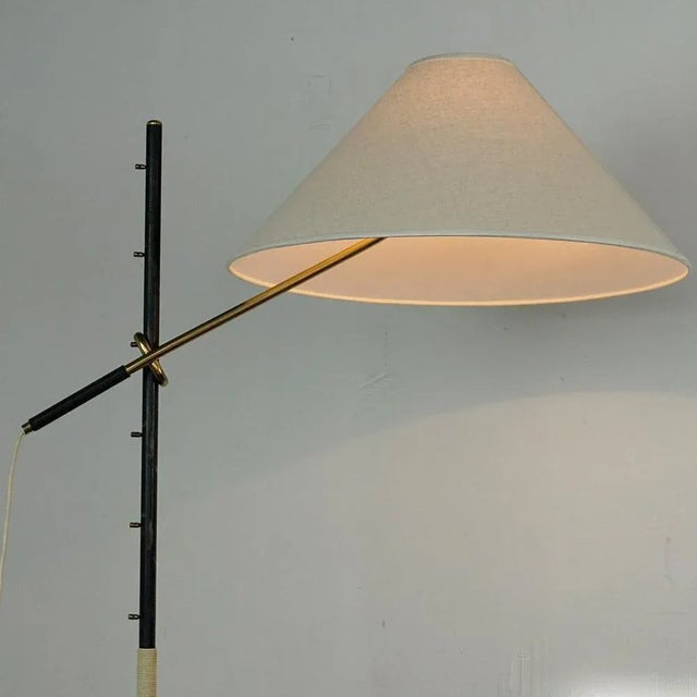 Mid-Century Austrian Model 2097 Pelikan Floor Lamp in Brass by J.T. Kalmar, 1950s For Sale - Image 12 of 16