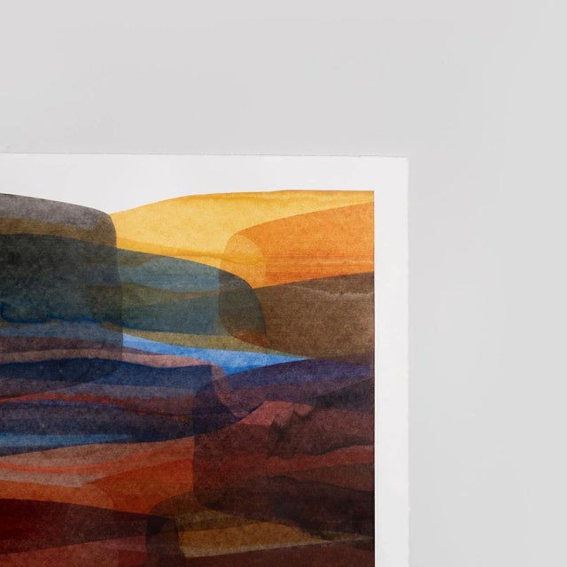 Contemporary Abstract Layered Colorfield Painting Warm Earth & Sunset Palette by Casey R Klein For Sale - Image 4 of 7