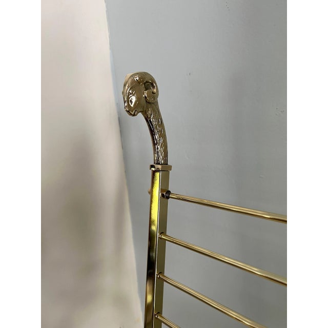 Maison Jansen Style Polished Brass Magazine Rack For Sale - Image 9 of 13