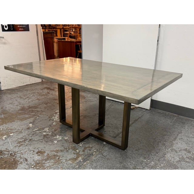 Industrial Parish Co. Bespoke Rectangular Dining Table For Sale - Image 3 of 12