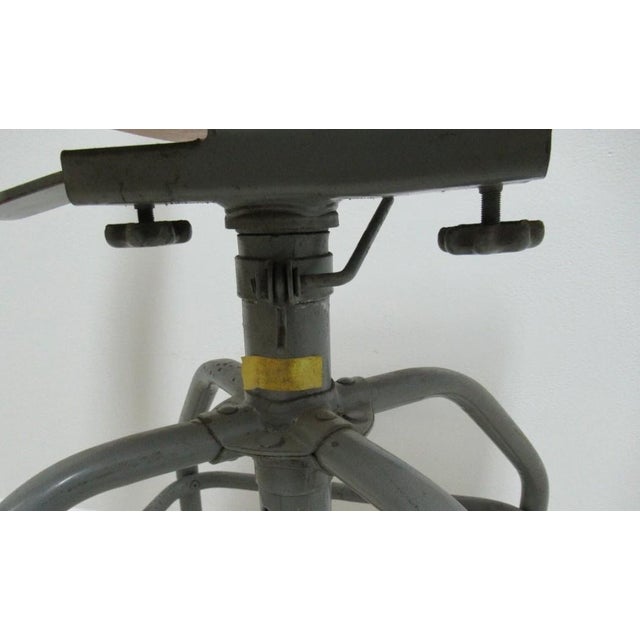 Vintage Bevco Industrial Counter Swivel Bar Drafting Stool Chair Toledo Style For Sale - Image 9 of 12