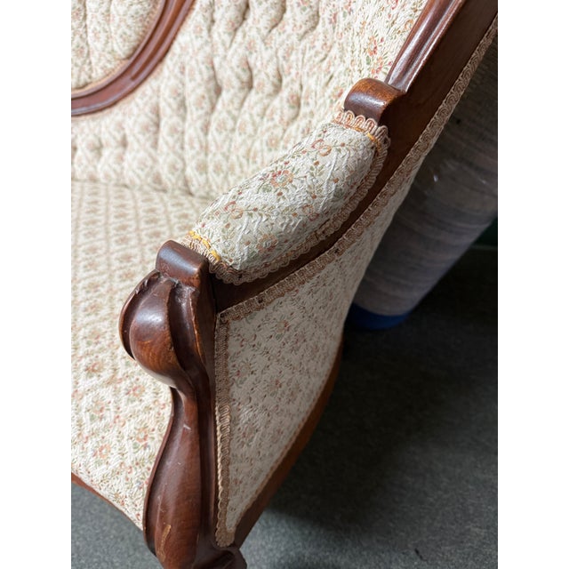 Antique Victorian Balloon Back Sofa For Sale - Image 10 of 12