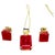 24 Carat Cushion Cut Treated Ruby Earring &amp; Pendant Set 14 Kt Yellow Gold Chain, 16 Inch Long This Simple yet elegant...