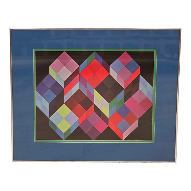 Victor Vasarely 'Tridim-K' Abstract Lithograph For Sale