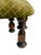 Ralph Lauren Vintage Moss Green Upholstered Footstool With Turned Legs For Sale - Image 4 of 15