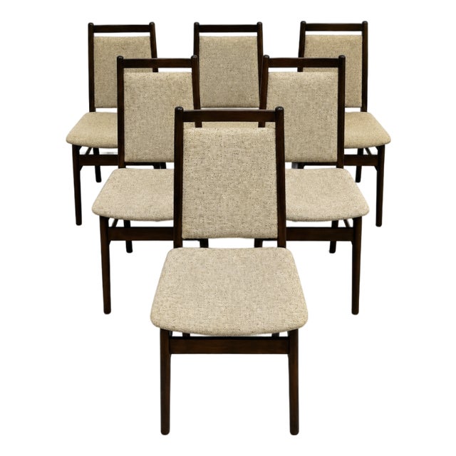 Set of Six - Mid Century Modern Dining Chairs, Made in Denmark, C. 1960’s | Danish Beech Scandinavian Chairs For Sale