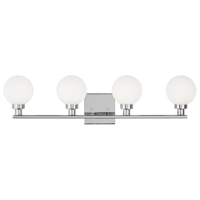 Modern Sean Lavin By Visual Comfort Studio Clybourn 4-Light Bath Vanity Sconce in Chrome For Sale - Image 3 of 3
