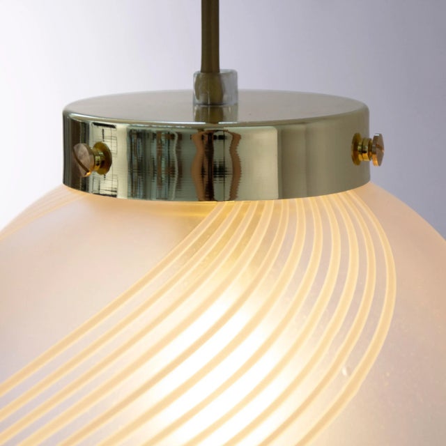 Vintage Crystal Suspension Sphere, Italy For Sale - Image 6 of 11